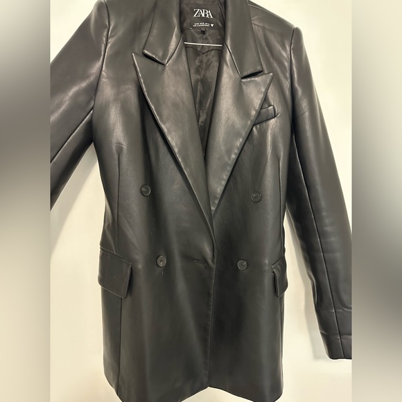 Zara leather jacket size xs in very good condition - Picture 4 of 6